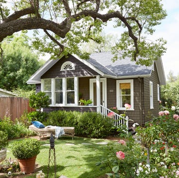 dark brown tiny house